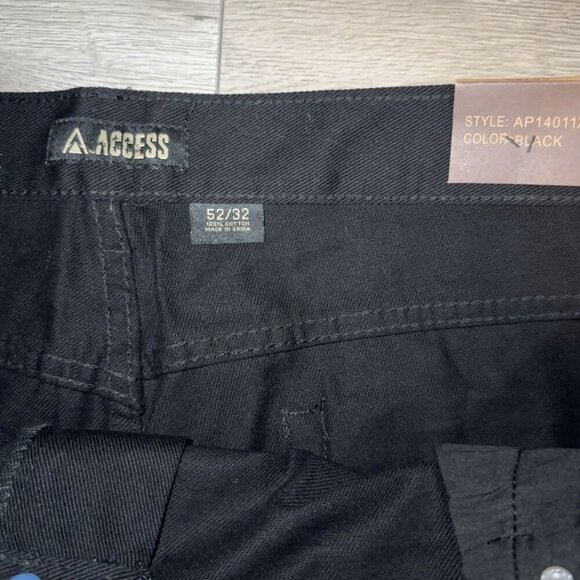 Men's Access Slim Straight Jeans Black Size 52x32 - Picture 5 of 6